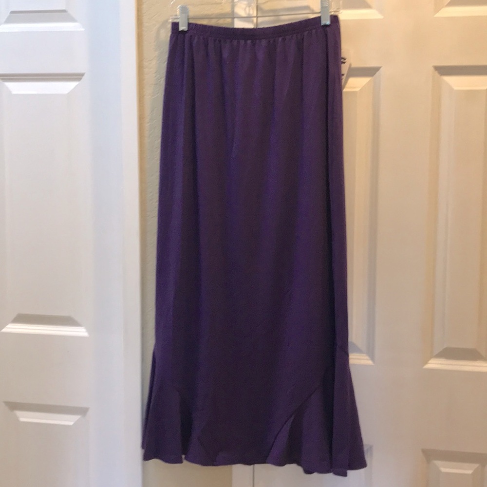Purple maxi skirt.